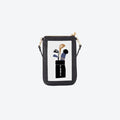 #1 Double Nudie Black Fore Crossbody Wristlet, front view