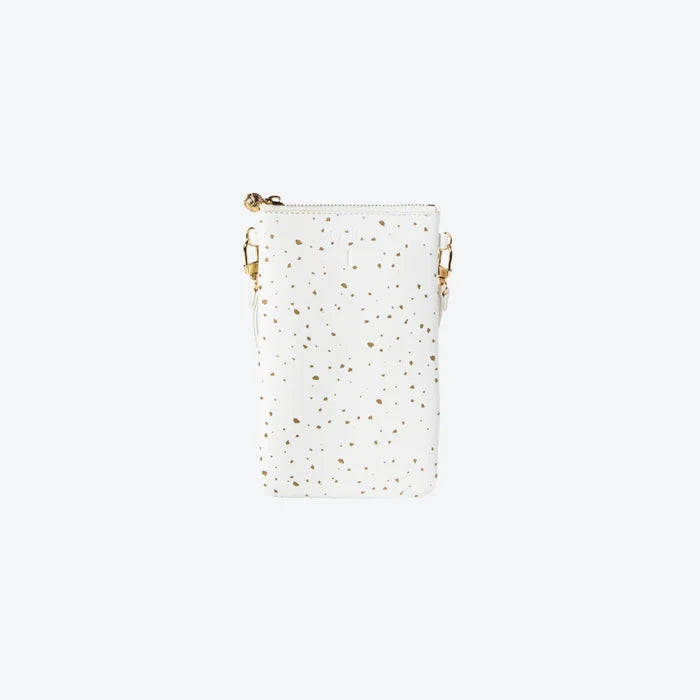 #1 Nicole Dot Gold Crossbody Wristlet, front view