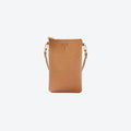 #1 Tan Crossbody Wristlet, front view