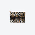 #2 Caki Leopard Gold Pouch, front view
