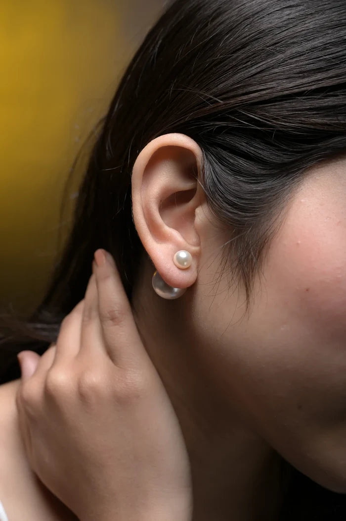 2 in 1 Pearl Studs