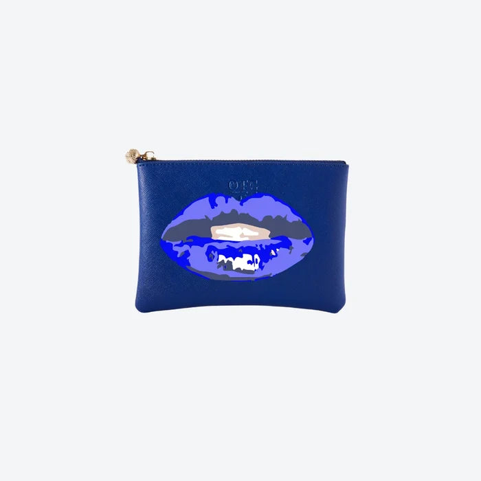 #2 Navy Lips Blue Pouch