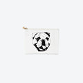 #2 White Bulldog Pouch, front view