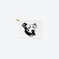 #2 White Pitbull Pouch, front view