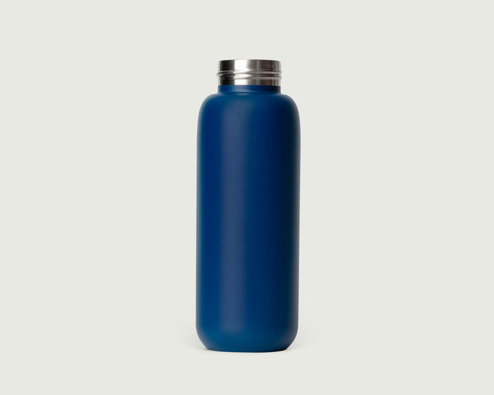 Blueberry::25oz Bottle Sunnies Flask Tumbler blue front