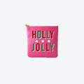 #3 Hot Pink Holly Jolly Pouch, front view