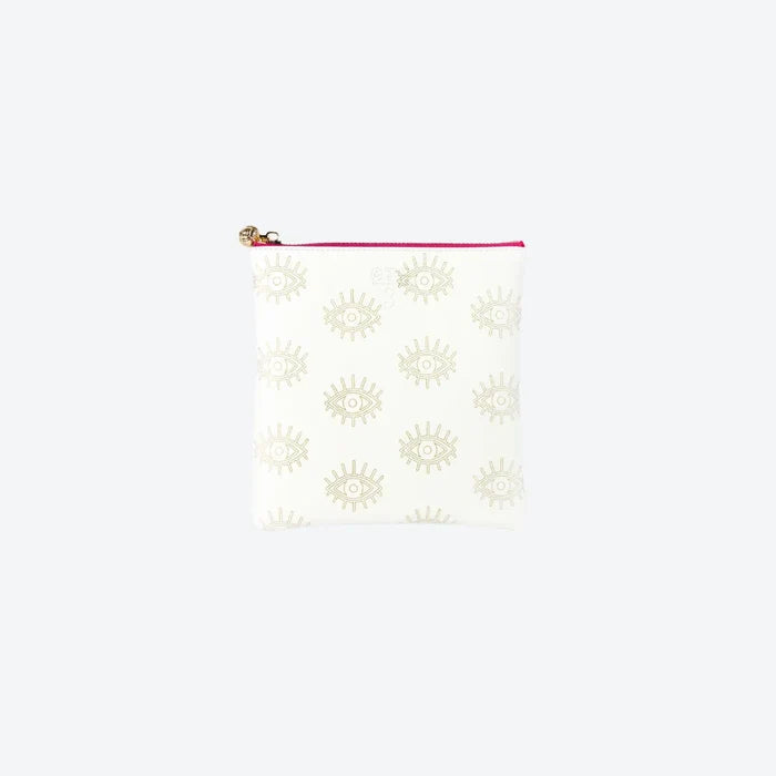 #3 Sabra Eye White Pouch, front view
