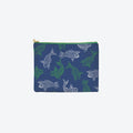 #4 Alexis Koi Navy Pouch, front view