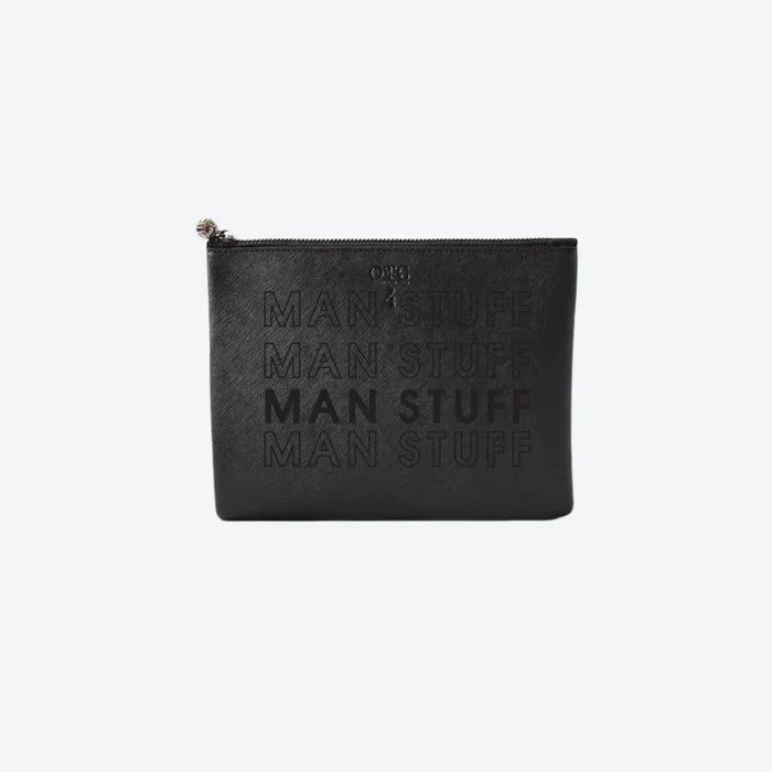 #4 JW Black Man Stuff Pouch, front view
