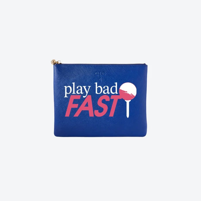 #4 Navy Play Bad Fast Pouch, front view