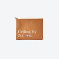 #4 Tan Zen Eye Pouch, front view