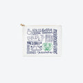 #4 White Masters Words Pouch, front view