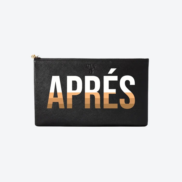 #5 Black Apres Clutch, front view