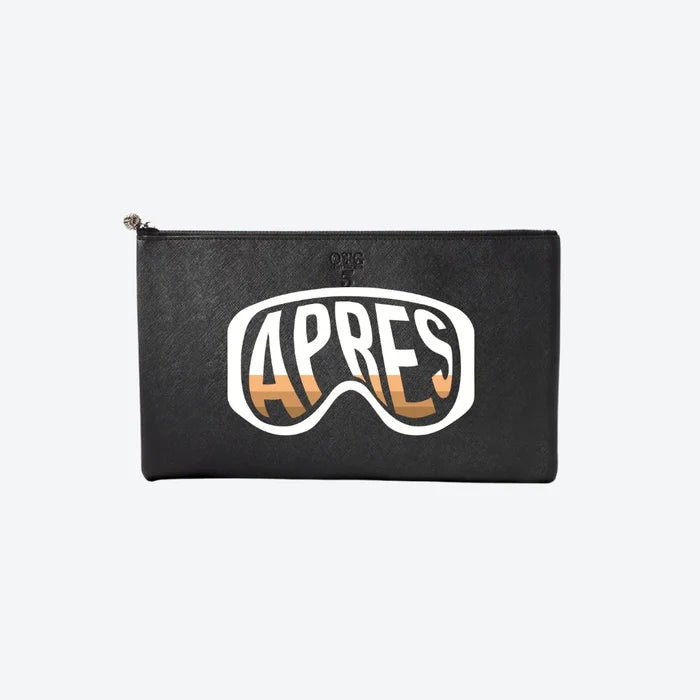 #5 JW Black Apres Goggles Clutch, front view