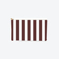 #5 Meeghan Stripe Brown Clutch, front view