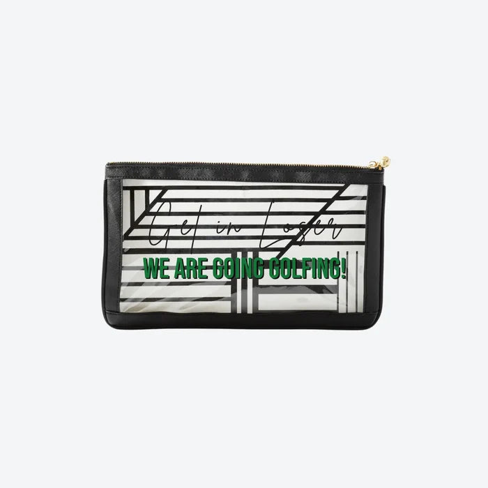 #5 Nudie Black Get in Loser Clutch, front view
