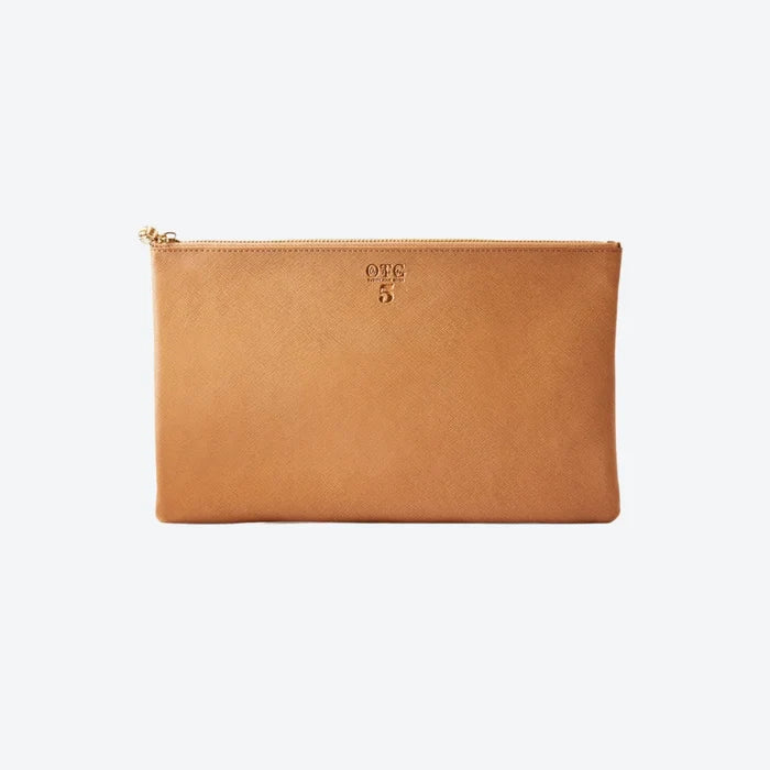 #5 Tan Clutch, front view