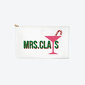 #5 White Mrs Claus Clutch, front view
