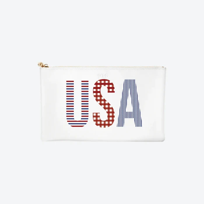 #5 White USA Clutch