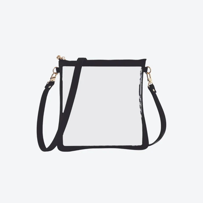 #6 Double Nudie Black Crossbody, front view