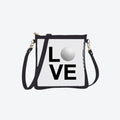 #6 Double Nudie Black Golf Love Crossbody, front view