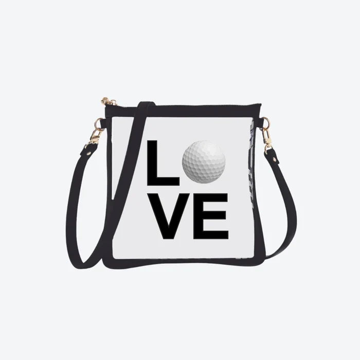 #6 Double Nudie Black Golf Love Crossbody, front view