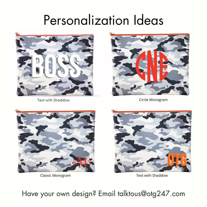 #8 Abby Camo Gray Pouch
