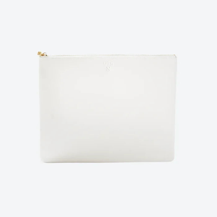 #8 White Pouch, front view