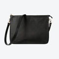 Size #9 Black Padded Crossbody Techie, front view
