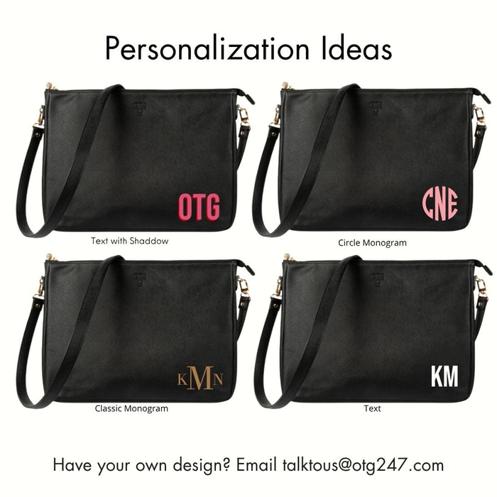 #9 Black Padded Crossbody Techie