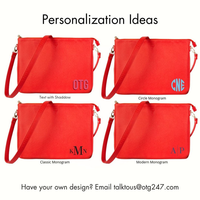 #9 Orange Padded Crossbody Techie
