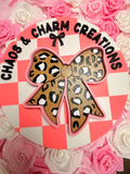 Bow Leopard  Mini Tray