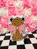 Spotted Leopard with Bow Pen Holder