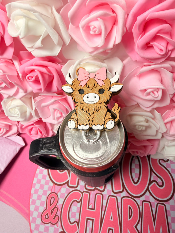 Highland cow with Bow can opener
