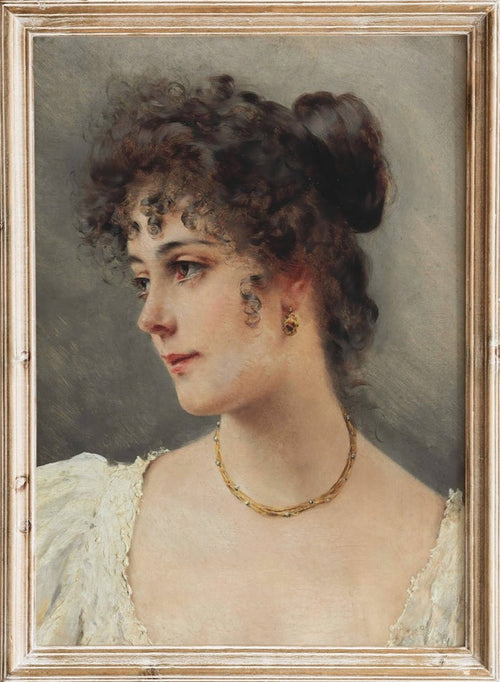 "A Young Beauty" Art Print_Sugar & Canvas_Eugen von Blaas