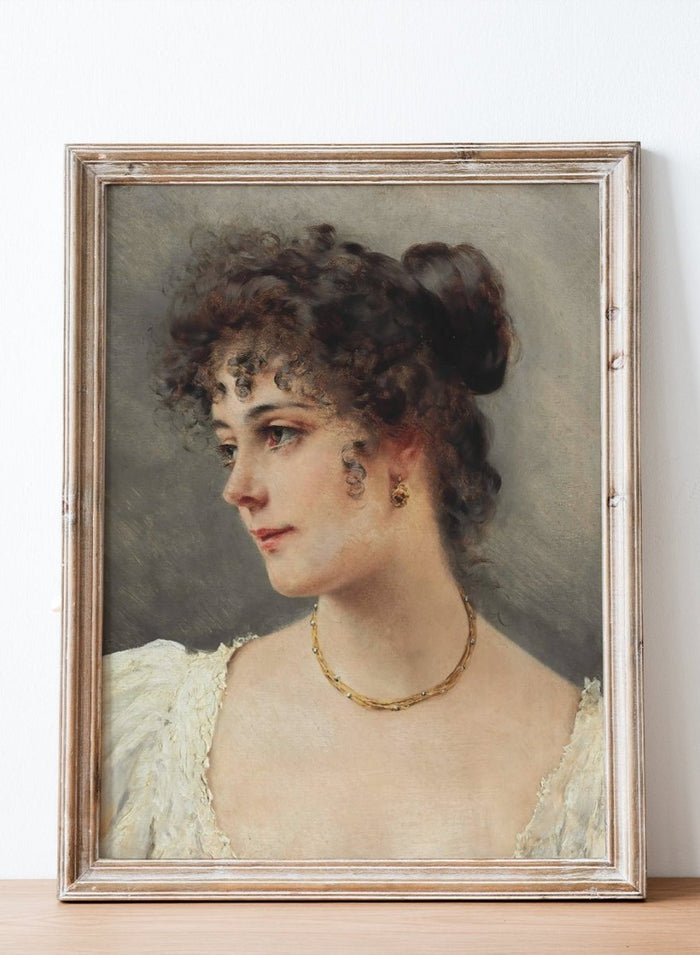 "A Young Beauty" Art Print_Sugar & Canvas_Eugen von Blaas