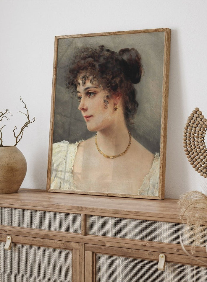 "A Young Beauty" Art Print_Sugar & Canvas_Eugen von Blaas