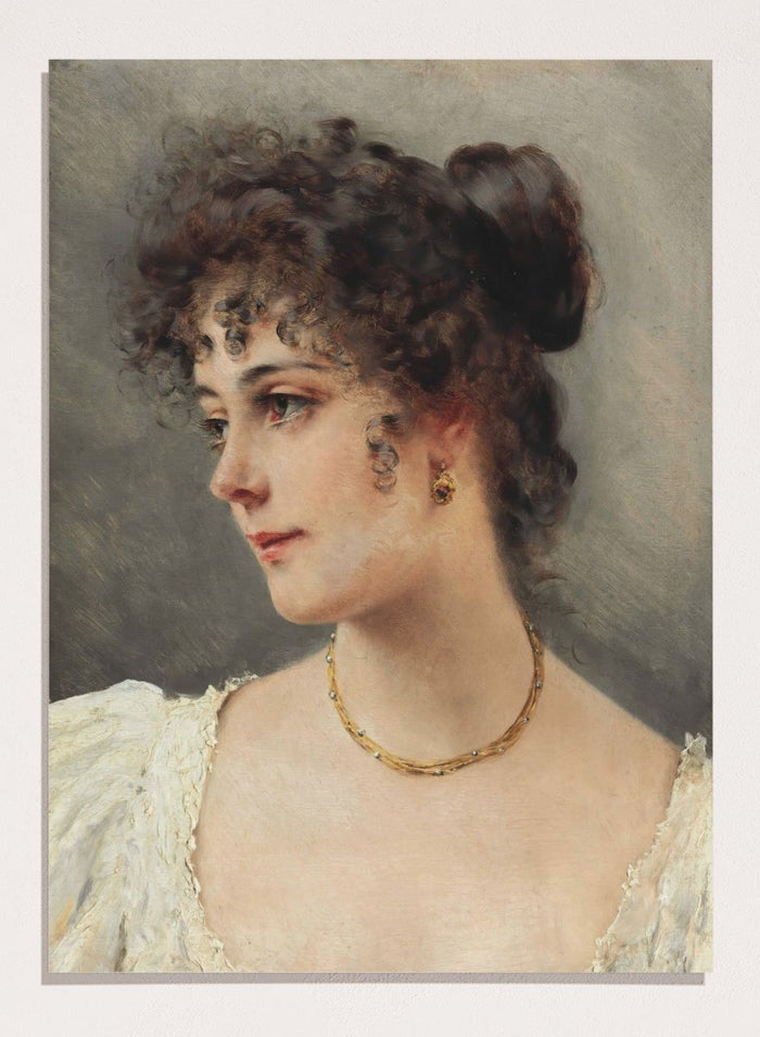 "A Young Beauty" Art Print_Sugar & Canvas_Eugen von Blaas