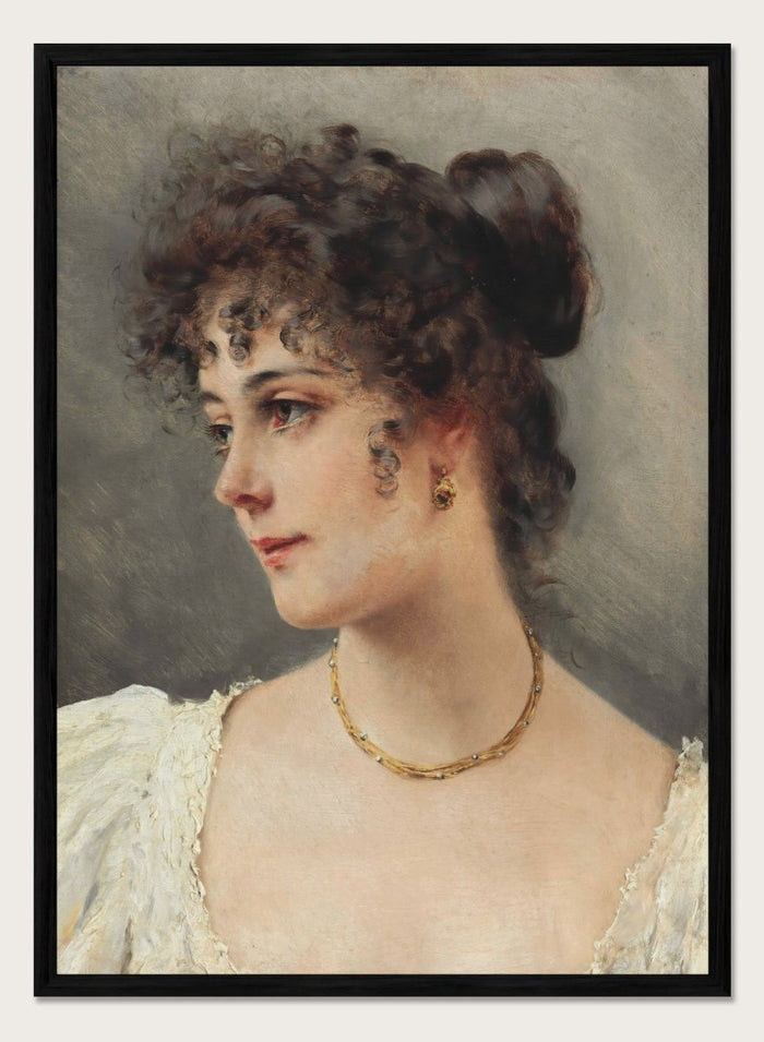 "A Young Beauty" Art Print_Sugar & Canvas_Eugen von Blaas