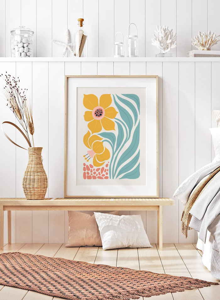Abstract Botanical Art Print FM94_Sugar & Canvas