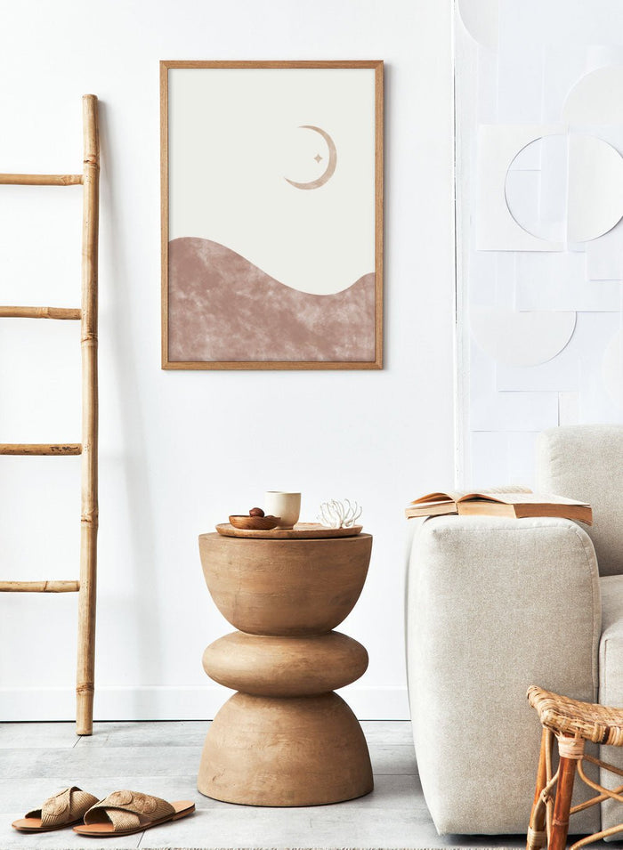 Abstract Moon & Mountains Art Print_Sugar & Canvas