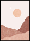 Abstract Sun & Mountains Art Print_Sugar & Canvas