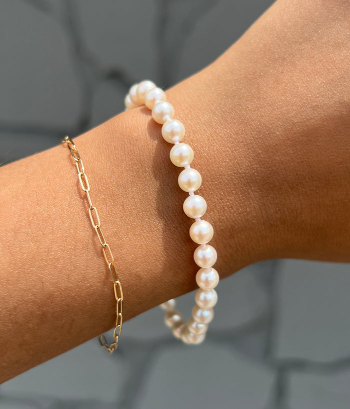 Akoya White Pearl Bracelet