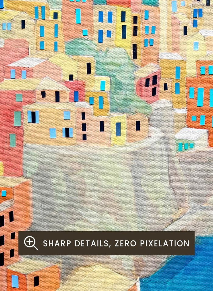 Alex Nereuta - Colorful Coastal Village Art Print