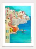 Alex Nereuta - Colorful Coastal Village Art Print