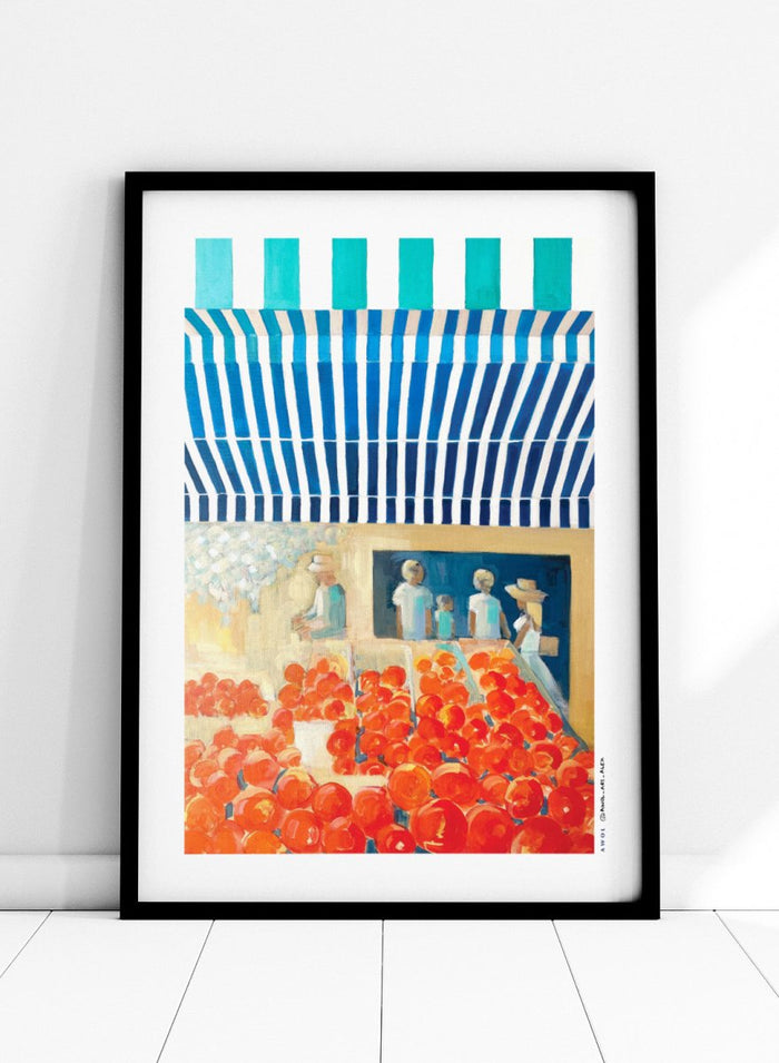 Alex Nereuta - Red Fruit Market Art Print