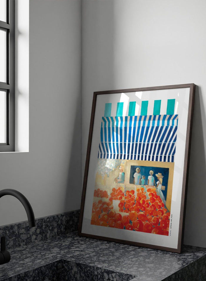 Alex Nereuta - Red Fruit Market Art Print