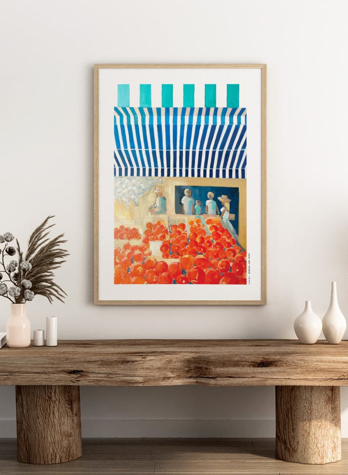Alex Nereuta - Red Fruit Market Art Print