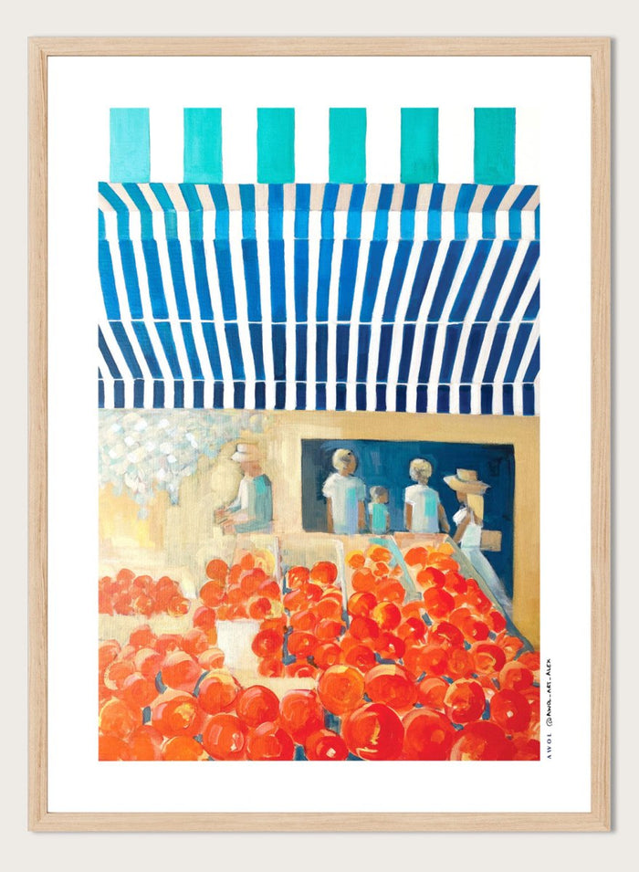 Alex Nereuta - Red Fruit Market Art Print