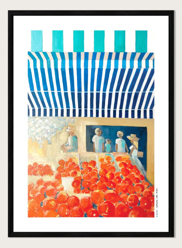 Alex Nereuta - Red Fruit Market Art Print